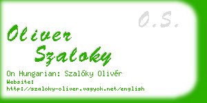 oliver szaloky business card